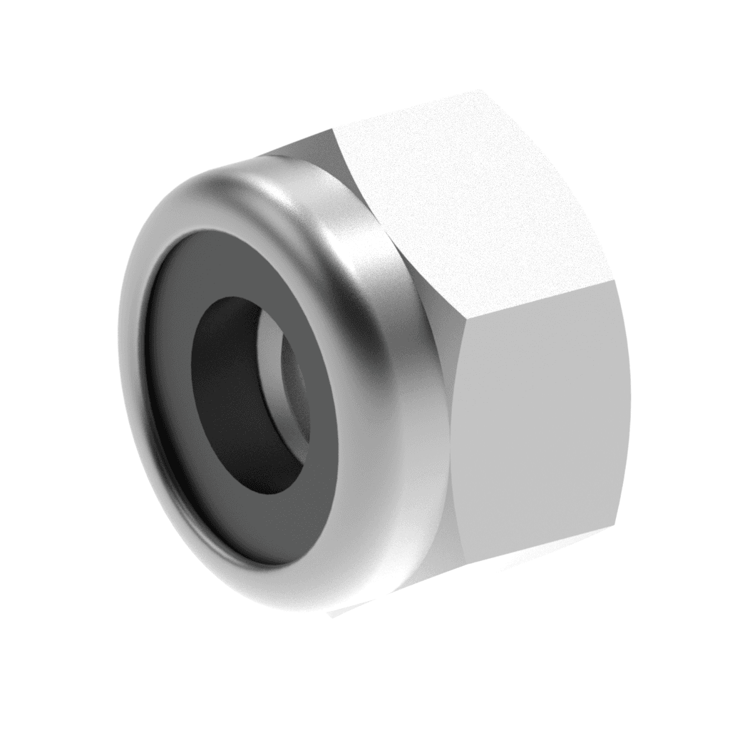 Metric DIN Zinc Plated Steel Hex Nylon Insert Lock Nut